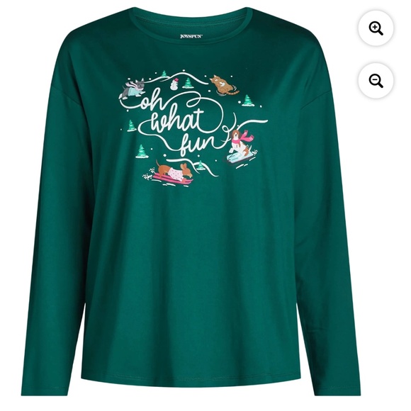 Joyspun Women’s Plus “Oh What Fun” Multi Colored 2 PC Pajama Set Size 3X NWT - Picture 5 of 10